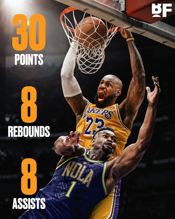 41岁勒布朗又创四历史第一！近三战场均29+8+8 湖媒：永远不该退役|湖人|詹姆斯|场均三双数据|洛杉矶湖人队|勒布朗-詹姆斯_新浪体育_新浪新闻