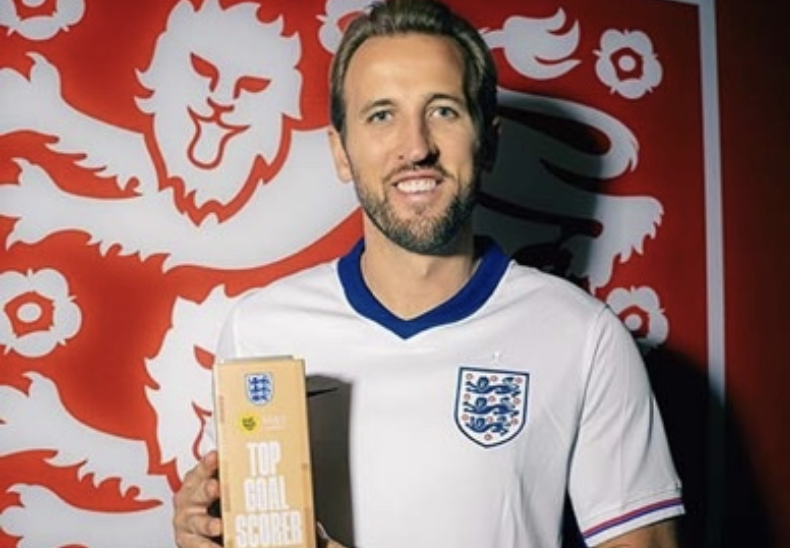 凯恩连续五场为英格兰破门，有望第四次实现连续六场进球